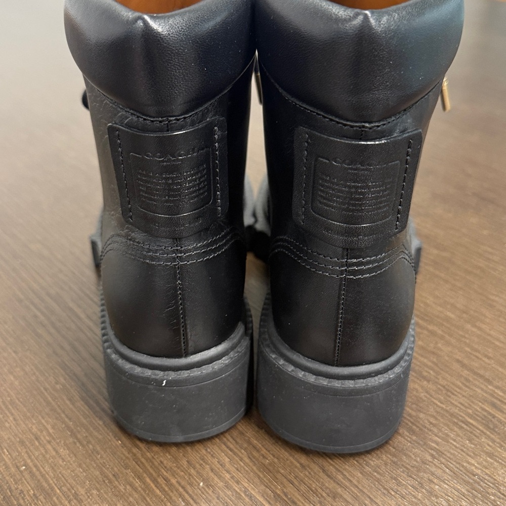 COACH Women’s Lorimer (G5293) Black Leather Ankle Boots Size 7.5 B - Picture 7 of 13
